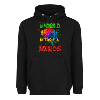 Black The world needs all kinds of minds Heavyweight Hoodie - FaDigitalArtStudio