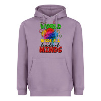 Lavender The world needs all kinds of minds Heavyweight Hoodie - FaDigitalArtStudio