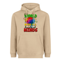 Mushroom The world needs all kinds of minds Heavyweight Hoodie - FaDigitalArtStudio