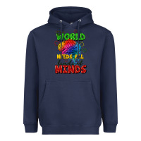 Navy The world needs all kinds of minds Heavyweight Hoodie - FaDigitalArtStudio