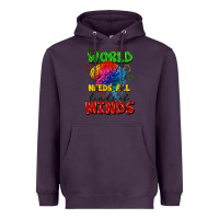 Plum The world needs all kinds of minds Heavyweight Hoodie - FaDigitalArtStudio