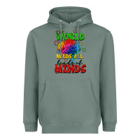 Sage The world needs all kinds of minds Heavyweight Hoodie - FaDigitalArtStudio