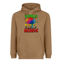 Toasted Coconut The world needs all kinds of minds Heavyweight Hoodie - FaDigitalArtStudio