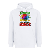 White The world needs all kinds of minds Heavyweight Hoodie - FaDigitalArtStudio