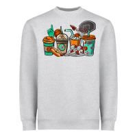 Heather Grey Basketball coffee cups Heavyweight Sweatshirt - NancyCooperArtShop