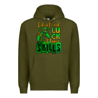 Army Green St. Patrick's I don't need luck i have skills Premium Hoodie - OliviaCreatesArt