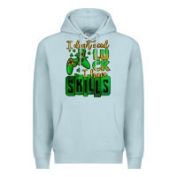 Blue Mist St. Patrick's I don't need luck i have skills Premium Hoodie - OliviaCreatesArt
