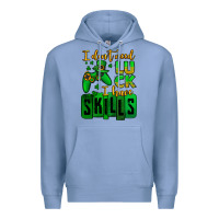 Colony Blue St. Patrick's I don't need luck i have skills Premium Hoodie - OliviaCreatesArt