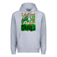 Heather Grey St. Patrick's I don't need luck i have skills Premium Hoodie - OliviaCreatesArt