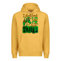 Mustard St. Patrick's I don't need luck i have skills Premium Hoodie - OliviaCreatesArt