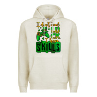 Oatmeal Heather St. Patrick's I don't need luck i have skills Premium Hoodie - OliviaCreatesArt