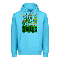 Ocean Blue St. Patrick's I don't need luck i have skills Premium Hoodie - OliviaCreatesArt