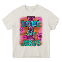 Cream love like jesus Heavy Core Tee - BarkalooDesign