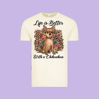 Life Is Better With A Chihuahua Vintage Tee Designed By Jahusdesignshop