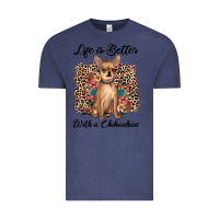 Vintage Denim life is better with a chihuahua Vintage Tee - JahusDesignShop