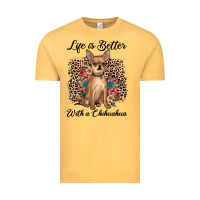Vintage Mustard life is better with a chihuahua Vintage Tee - JahusDesignShop