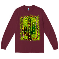 Burgundy Cactus Leopard Frame Long Sleeve Tee - Bettercallsaul
