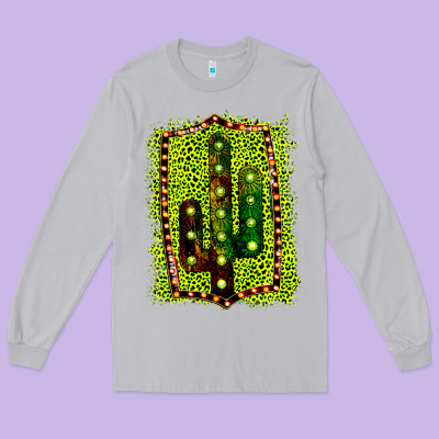 Cactus Leopard Frame Long Sleeve Tee Designed By Bettercallsaul