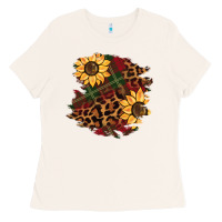 Christmas Leopard Sunflower Ladies Tee | Teevron