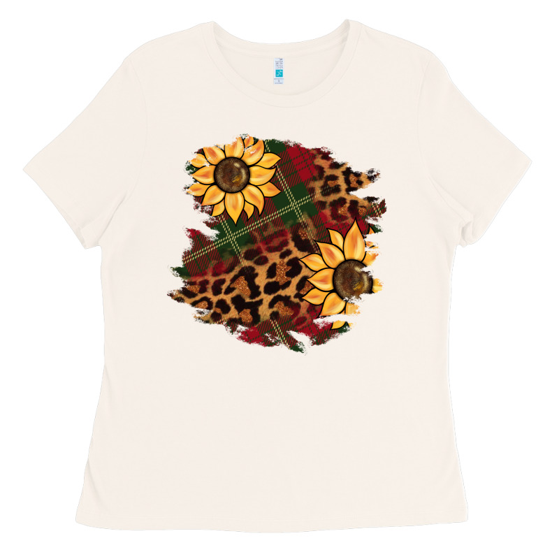 Christmas Leopard Sunflower Ladies Tee by BarkalooDesign | Teevron