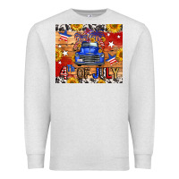 Oatmeal Heather Fourth Of July Truck Premium Sweatshirt - FaDigitalArtStudio