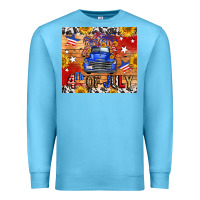 Ocean Blue Fourth Of July Truck Premium Sweatshirt - FaDigitalArtStudio