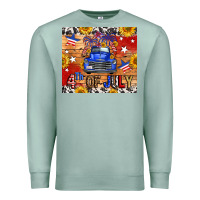 Seafoam Fourth Of July Truck Premium Sweatshirt - FaDigitalArtStudio