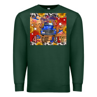Sports Green Fourth Of July Truck Premium Sweatshirt - FaDigitalArtStudio
