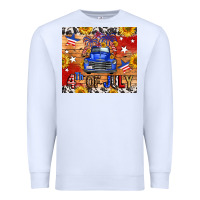 White Fourth Of July Truck Premium Sweatshirt - FaDigitalArtStudio