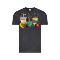 Vintage Black School Boy Coffee Cup Bbs Vintage Tee - BundleAndBundleShop