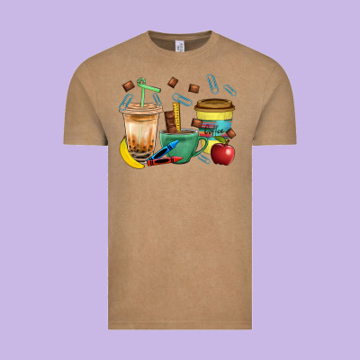School Boy Coffee Cup Bbs Vintage Tee Designed By Bundleandbundleshop