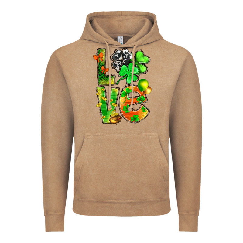 St.patrick Love With Clover Vintage Hoodie by BundleAndBundleShop | Teevron