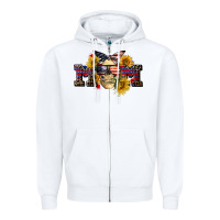 White american mom skull Zipper Hoodie - CowGirlArtShop