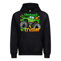 Black Shamrock Crusher Urban Hoodie - CowhideDigitalArt