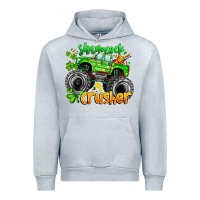 Heather Grey Shamrock Crusher Urban Hoodie - CowhideDigitalArt
