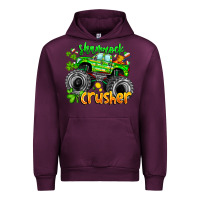 Mauve Wine Shamrock Crusher Urban Hoodie - CowhideDigitalArt