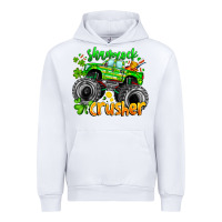 White Shamrock Crusher Urban Hoodie - CowhideDigitalArt