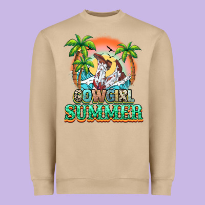 Cowgirl Summer Heavyweight Sweatshirt Designed By Nancycooperartshop