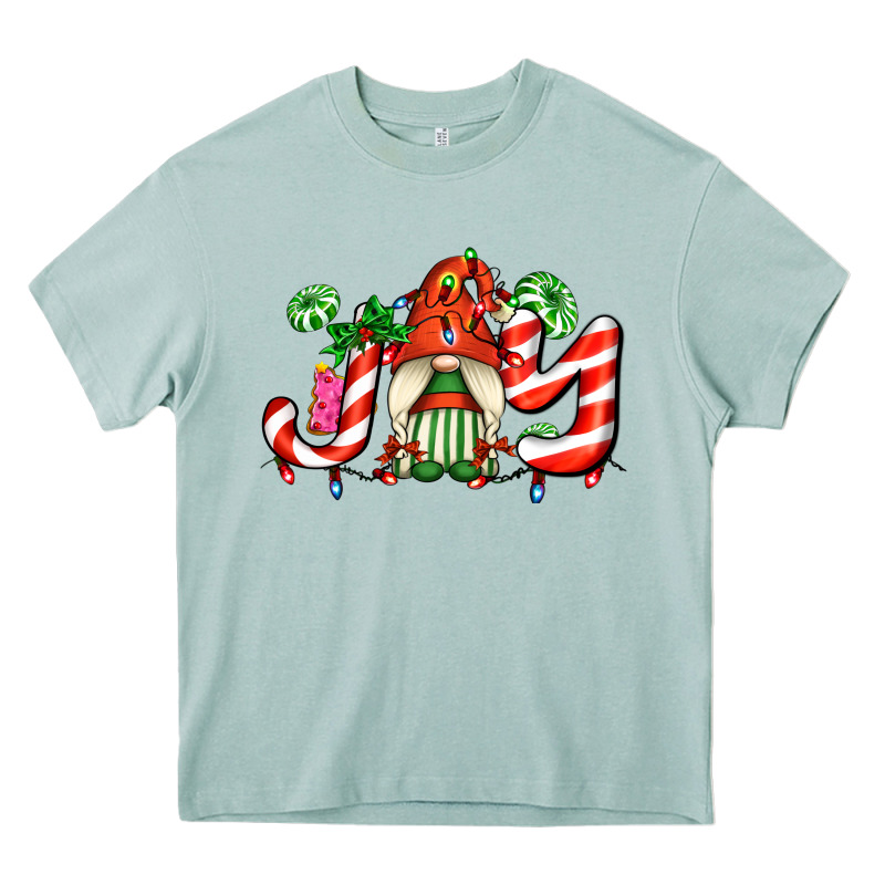 Joy With Gnomes And Christmas Cookie And Candies Heavy Core Tee by AdoDesignShop | Teevron