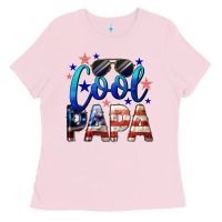 Bubblegum Pink Cool Papa American Ladies Tee - LillyAllenDesigns