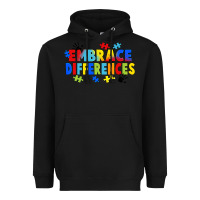 Black Embrace differences Heavyweight Hoodie - FaDigitalArtStudio