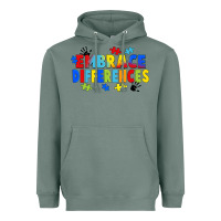 Sage Embrace differences Heavyweight Hoodie - FaDigitalArtStudio