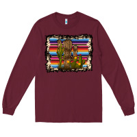 Burgundy Serape Cactus Long Sleeve Tee - Bettercallsaul