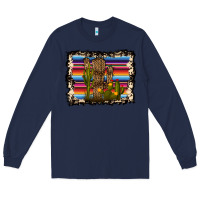 Navy Serape Cactus Long Sleeve Tee - Bettercallsaul