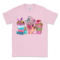 Bubblegum Pink Nail Coffee Cups With Rings Bbs Classic Tee - BundleAndBundleShop