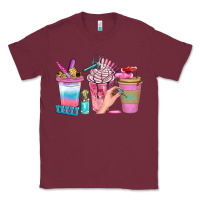 Burgundy Nail Coffee Cups With Rings Bbs Classic Tee - BundleAndBundleShop