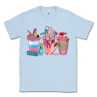 Dusty Blue Nail Coffee Cups With Rings Bbs Classic Tee - BundleAndBundleShop