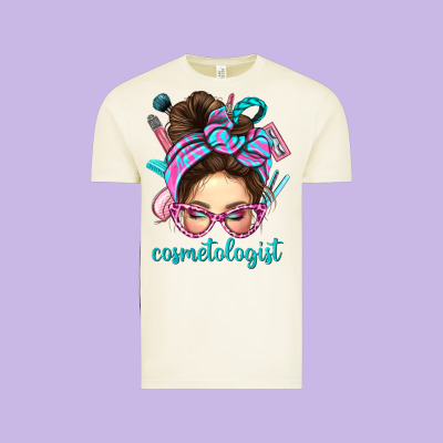 Messy Bun Cosmetologist Bbs Vintage Tee Designed By Bundleandbundleshop
