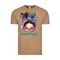 Vintage Coffee Messy Bun Cosmetologist Bbs Vintage Tee - BundleAndBundleShop