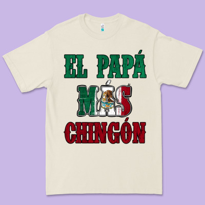 El Papa Mas Chingon Mexican Flag Premium Tee Designed By Jasminsmagicworld